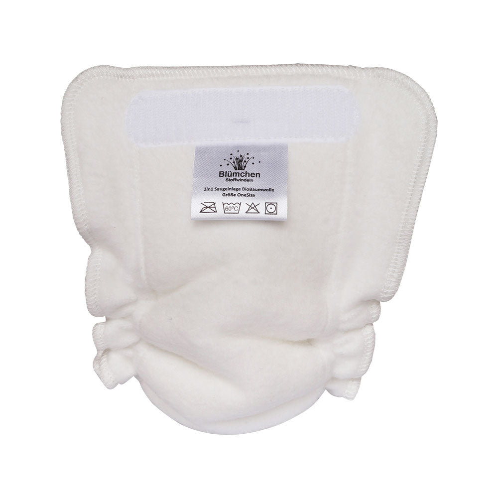 Blümchen - Saugeinlagen für Eco-Shell 2in1 (One Size) - Bambusviskose & Bio-Baumwolle