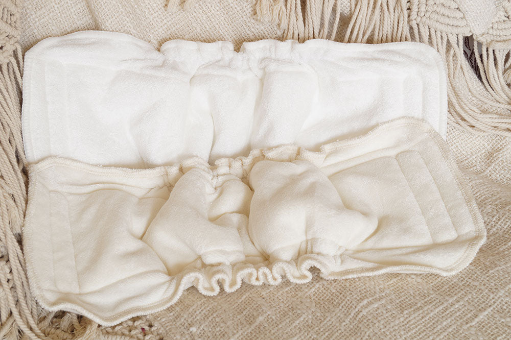 Blümchen - Saugeinlagen für Eco-Shell 2in1 (XL) - Bambusviskose & Bio-Baumwolle