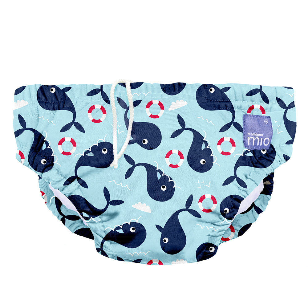 Bambino Mio - wiederverwendbare Schwimmwindeln - Whale Wharf (Größe S-XL) - Vertrauen Sie der begehrten Bambino Mio Schwimmwindel. Diese gibt vor allem Ihnen als Eltern ein gutes Gefühl bei den ersten Schwimmversuchen Ihres Schatzes.