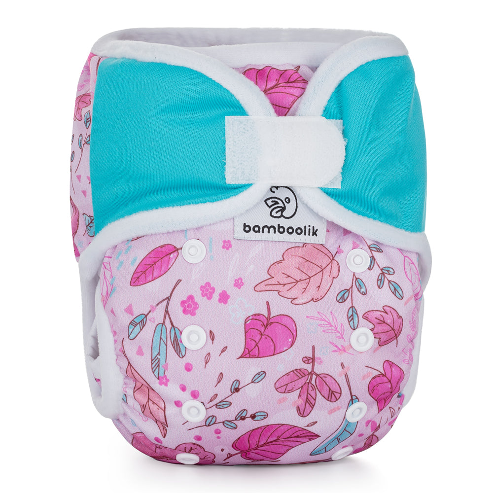 Bamboolik - DUO Überhosen - One Size (4-15 kg) - doppelte Beinbündchen - Klettverschluss