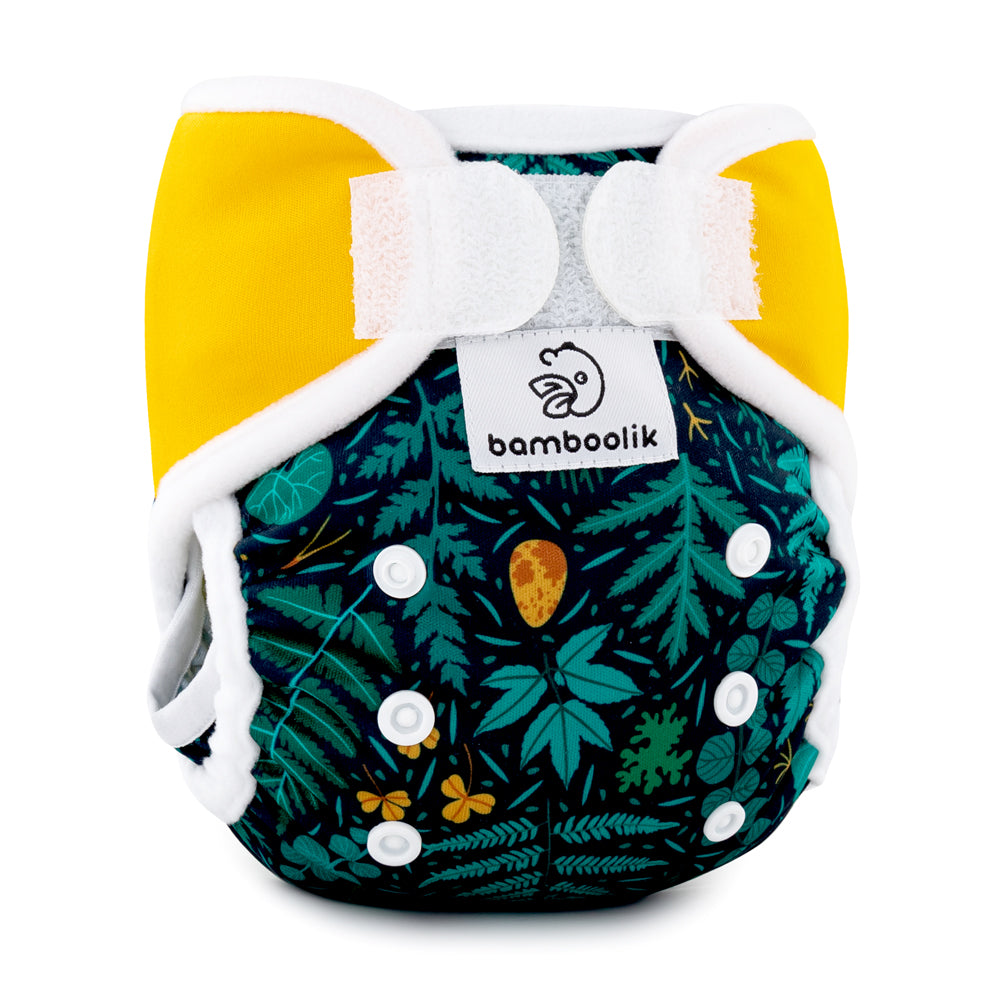 Bamboolik - DUO Überhosen - Newborn (2-6 kg) - doppelte Beinbündchen - Klettverschluss