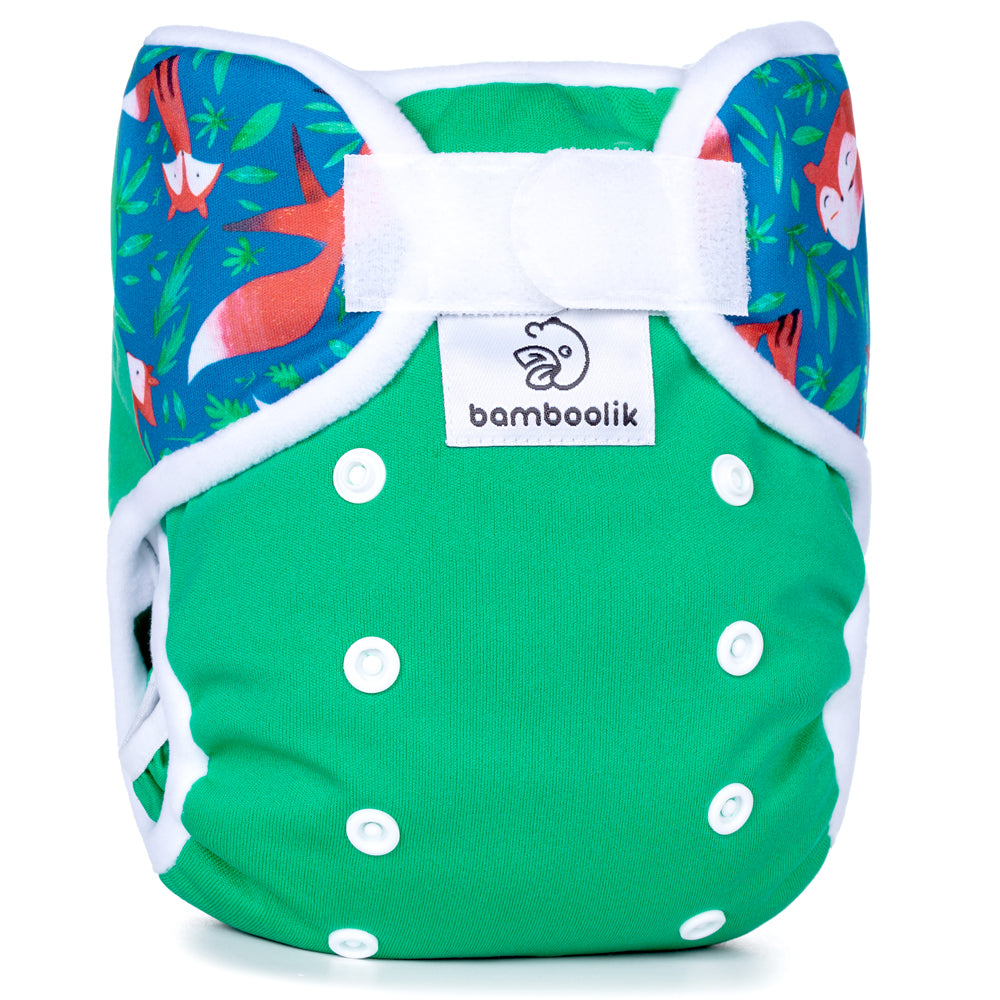 Bamboolik - DUO Überhosen - One Size (4-15 kg) - doppelte Beinbündchen - Klettverschluss