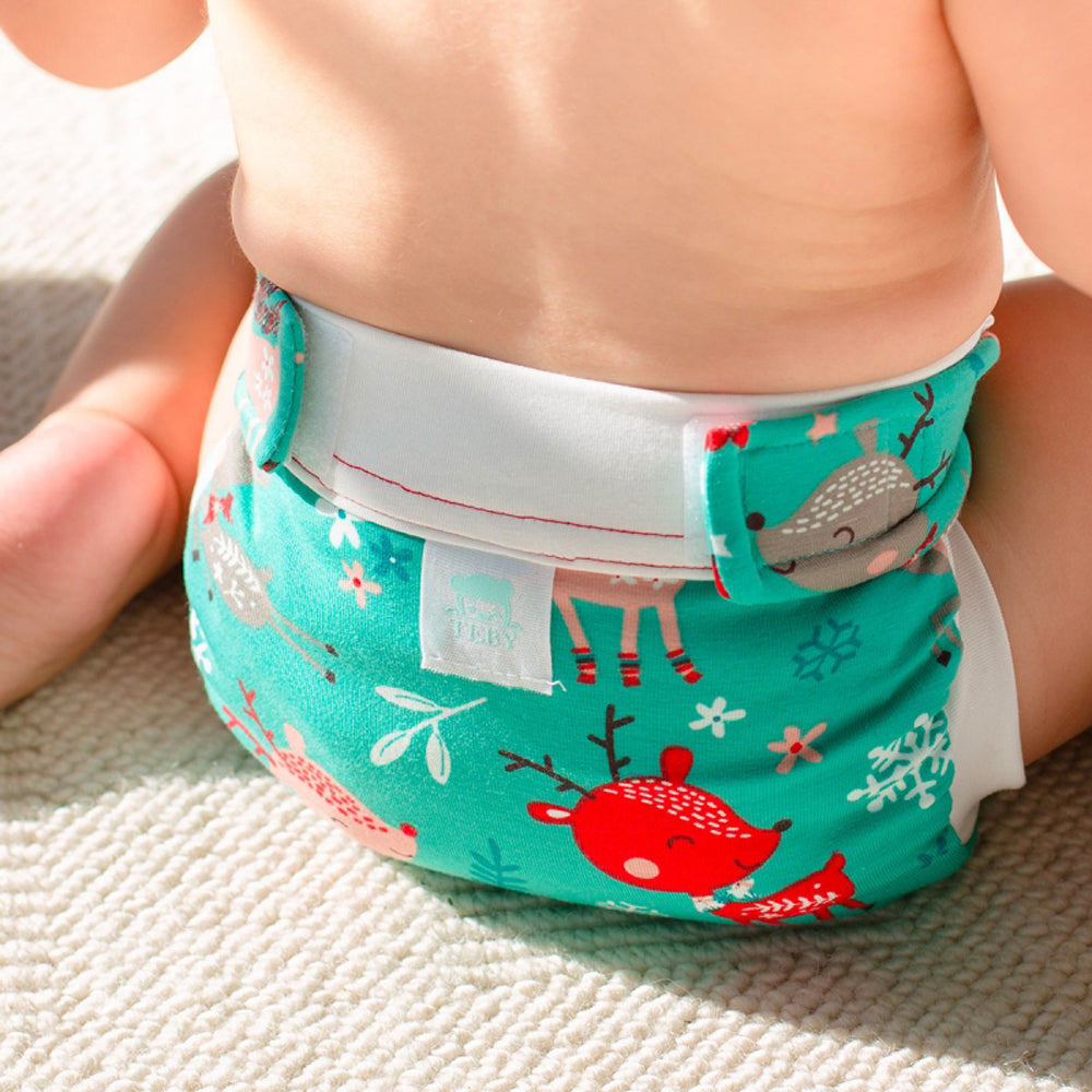 Culla di Teby (AI3) - Bio-Baumwolle Hybridwindel - (EINZELN) - Snowflakes