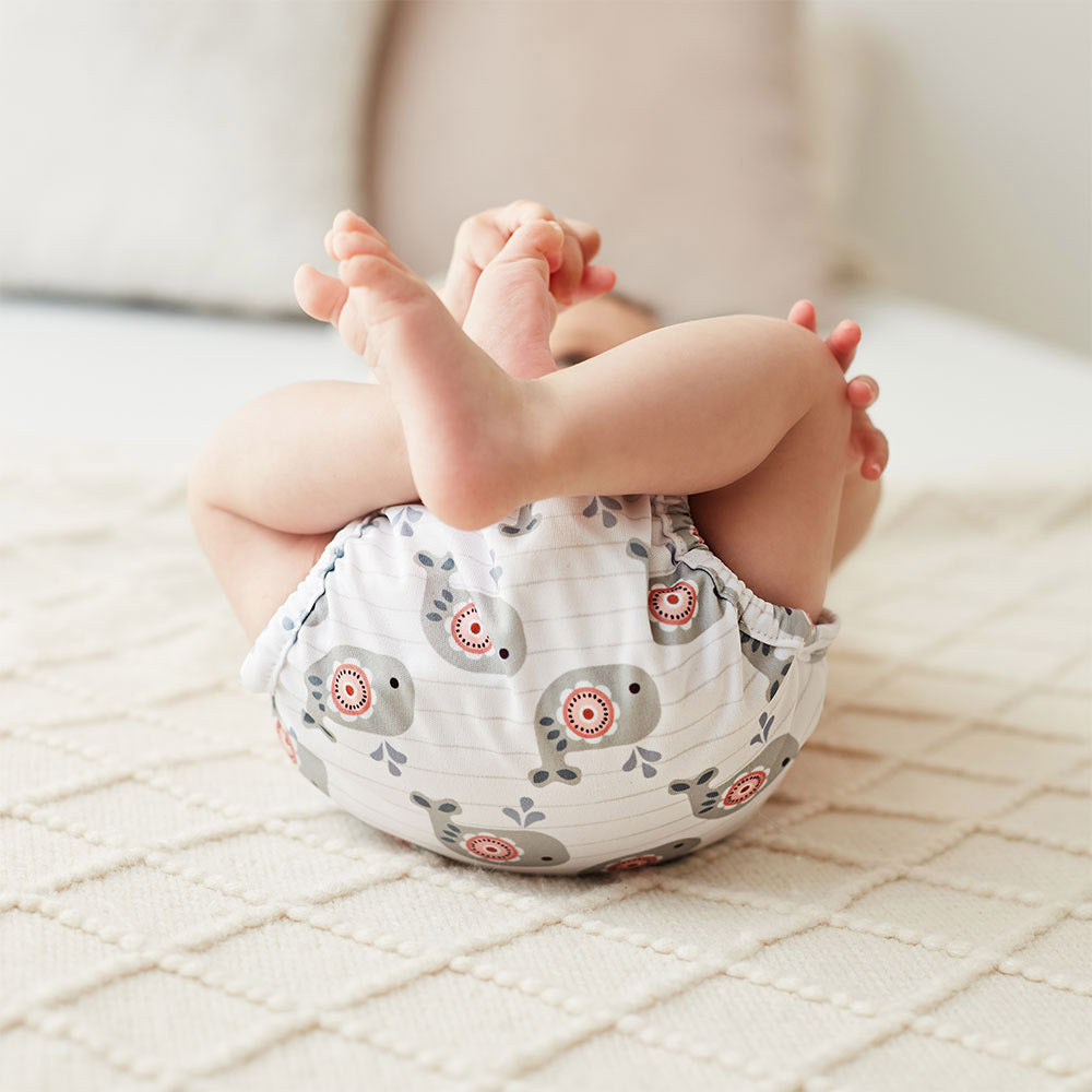 Blümchen - Eco Shell Überhose (2in1) - Druckverschluss - Newborn (3-6 kg)