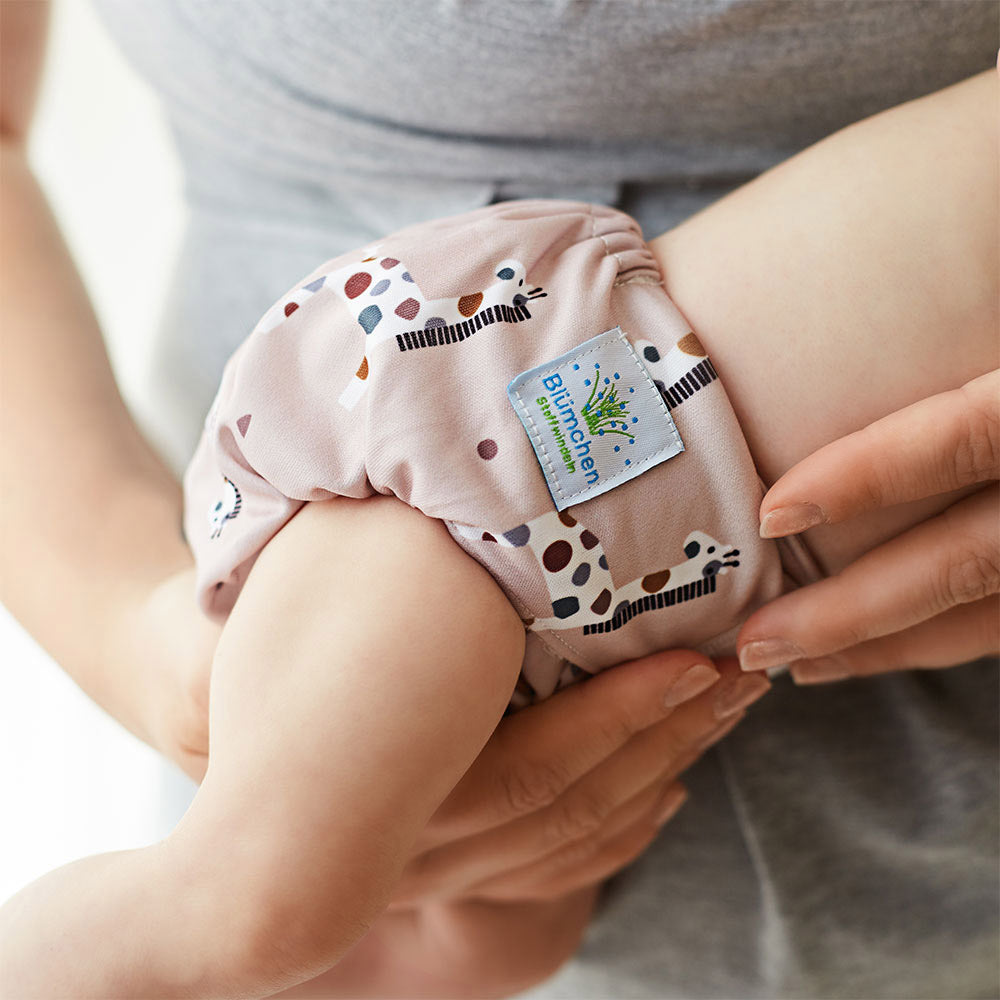 Blümchen - Eco Shell Überhose (2in1) - Druckverschluss - Newborn (3-6 kg)