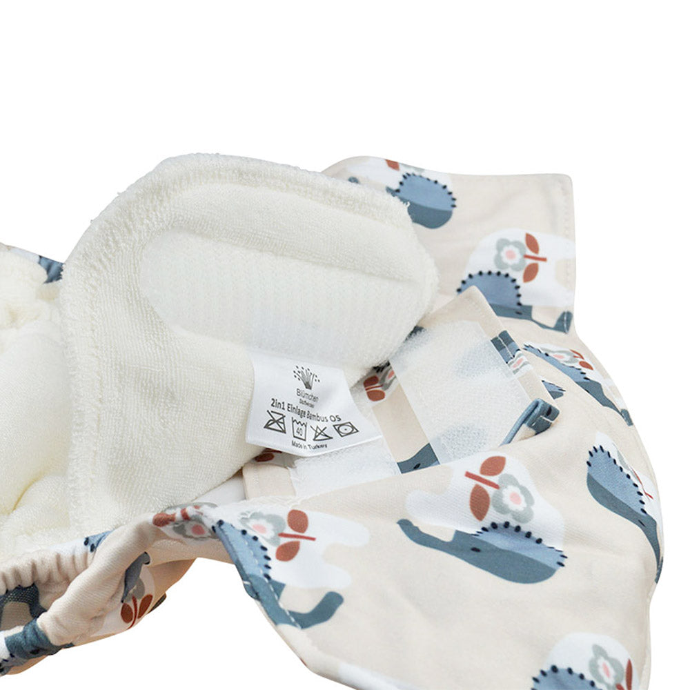 Blümchen - Eco Shell Überhose (2in1) - Klettverschluss - One Size (3-16 kg)