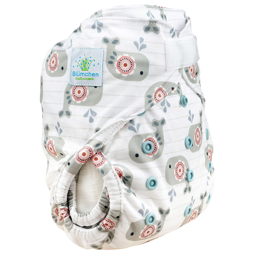 Blümchen - Eco Shell Überhose (2in1) - Klettverschluss - One Size (3-16 kg)