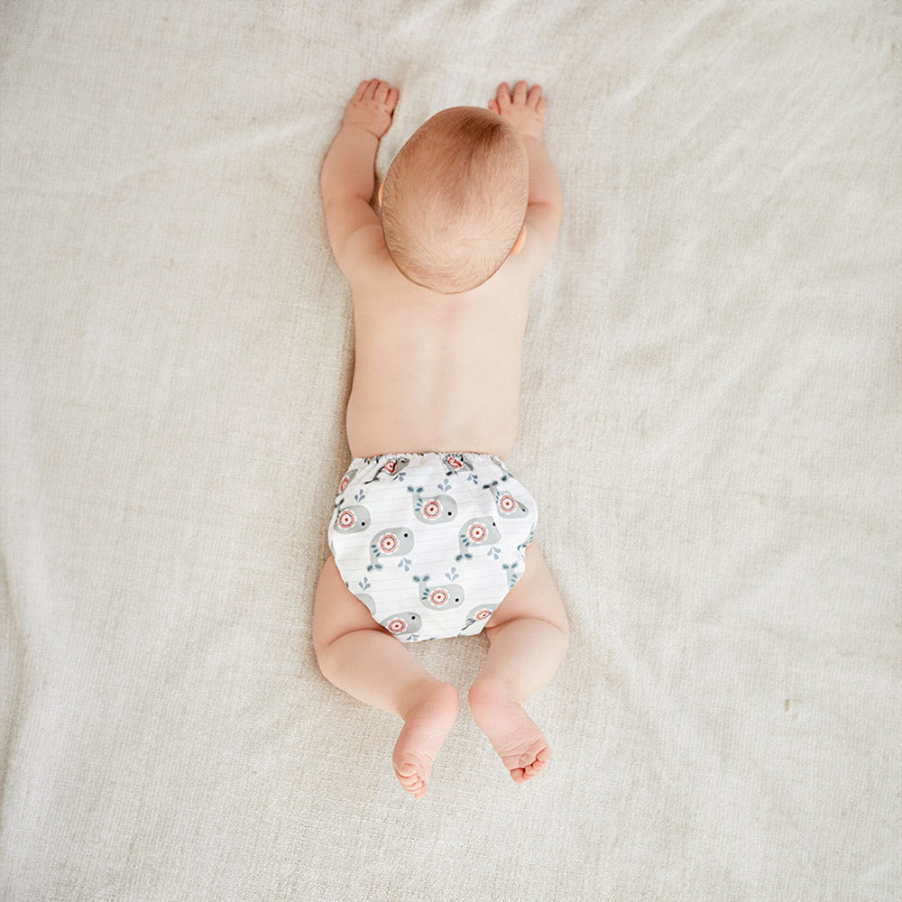 Blümchen - Eco Shell Überhose (2in1) - Klettverschluss - Newborn (3-6 kg)