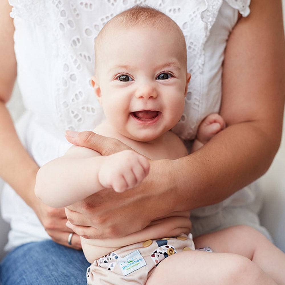 Blümchen - Eco Shell Überhose (2in1) - Druckverschluss - XL (8-25 kg)