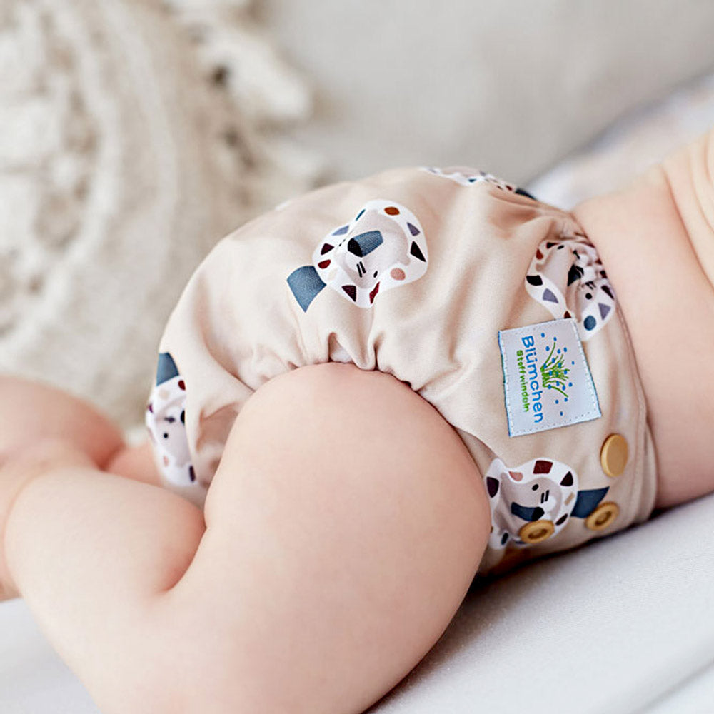 Blümchen - Eco Shell Überhose (2in1) - Druckverschluss - XL (8-25 kg) - die 2in1 Windel ist eine gute Wahl für starke Nässer & OEKO-TEX® zertifiziert.
