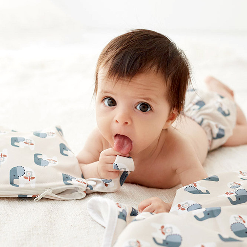 Blümchen - Eco Shell Überhose (2in1) - Klettverschluss - Newborn (3-6 kg)