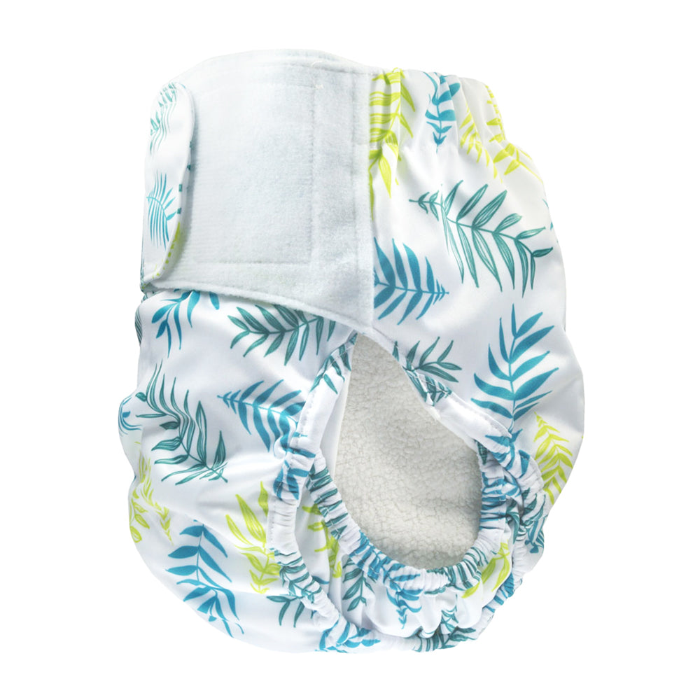 Blümchen - Kinder & Erwachsenen Stoffwindel (Inkontinenz Windel) - Grüne Blätter