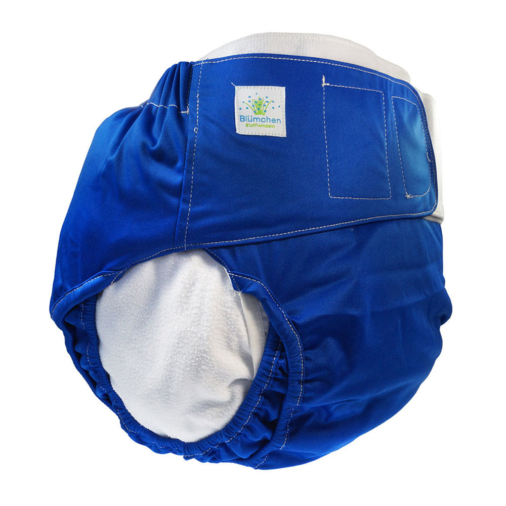 Blümchen - Kinder & Erwachsenen Stoffwindel (Inkontinenz Windel) - Dunkelblau