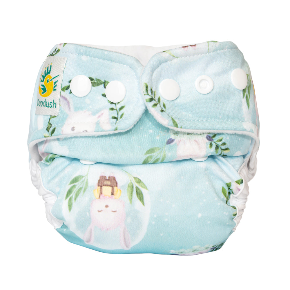 Doodush - V2.0 Überhose mit Laschen - Pastel Bunnies (Hasen)