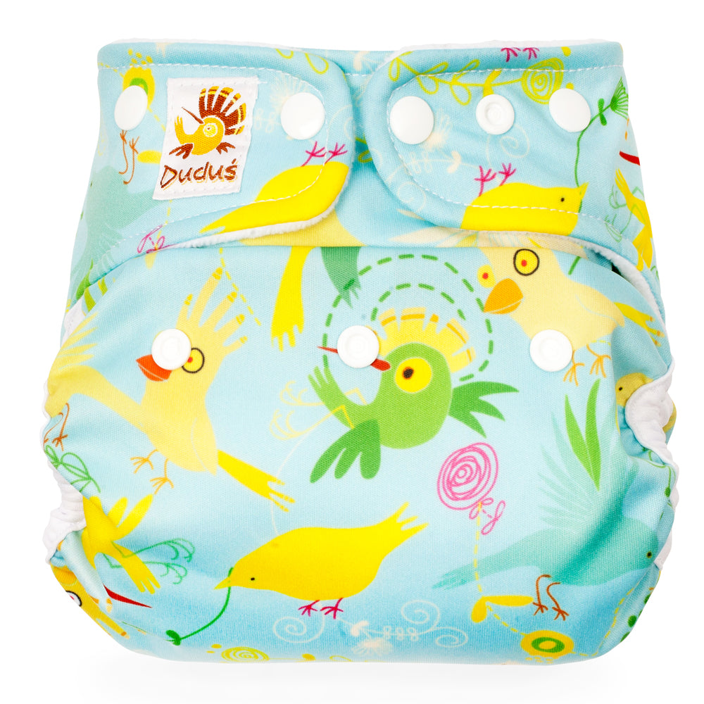 Doodush - V2.0 Überhose mit Laschen - Azure (Vögel)