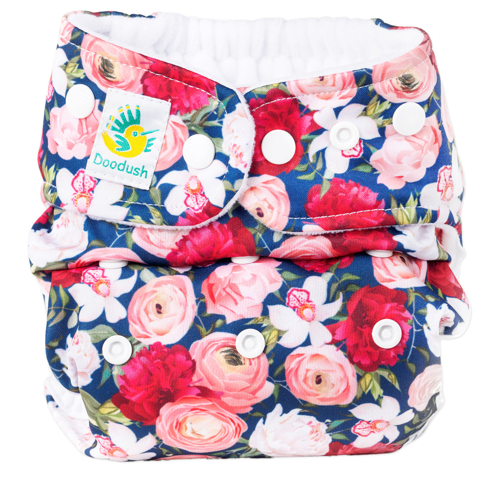 Doodush - V2.0 Überhose mit Laschen - Peony Garden (Pfingstrosen)