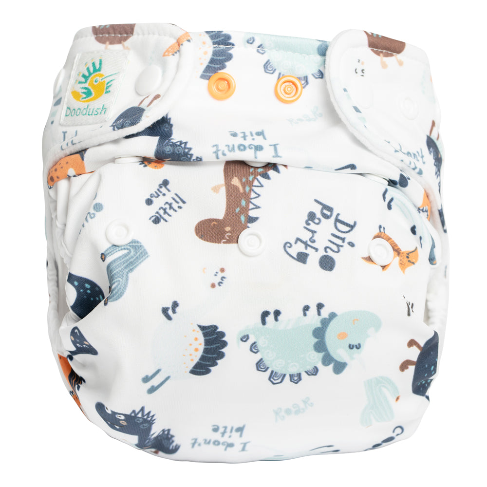 Doodush - V2.0 Überhose mit Laschen - White Dinos (Dinosaurier)