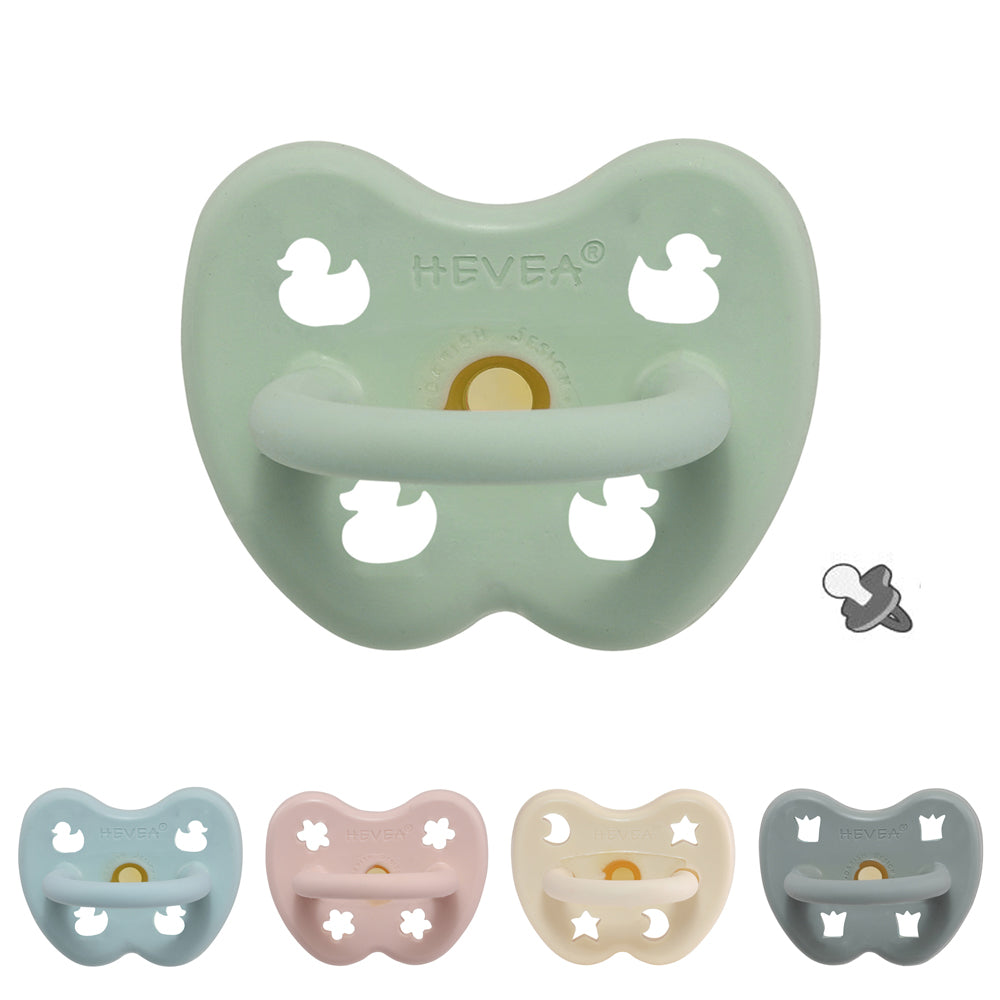 Hevea - Schnuller Traditional bunt (100% Naturkautschuk) - Rund