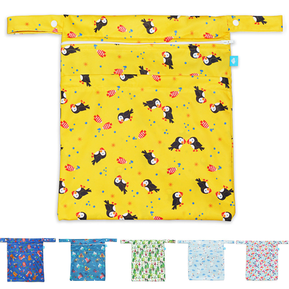 Little Clouds - doppelte Nasstasche mit Trockenfach (Wet & Drybag) - Gr. M (40x33 cm)