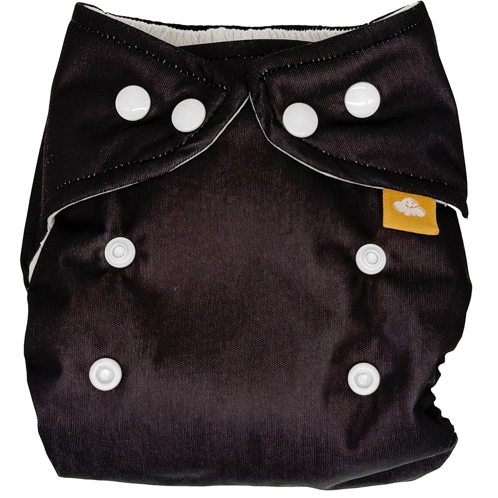 Little Clouds - Überhose (Prefold) - Black | Gold Edition