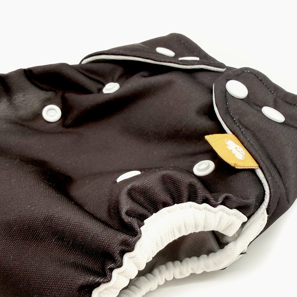 Little Clouds - Überhose (Prefold) - Black | Gold Edition