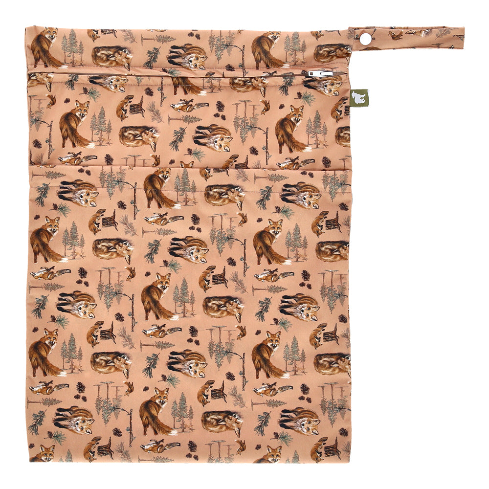 Little Lamb - Nasstasche mit Trockenfach - Wetbag mit Schlaufe - Gr. L (33x46 cm)