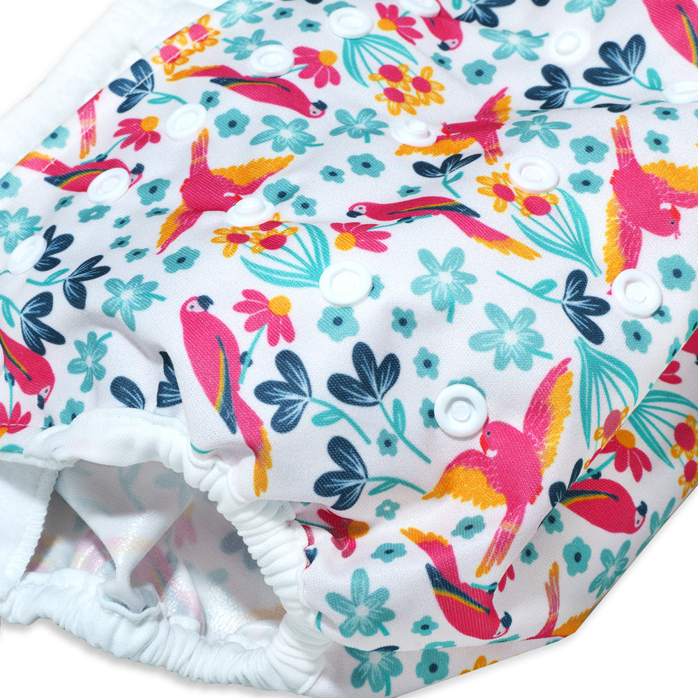 Little Clouds - Überhose (Prefold) - Parrots (Papageien)