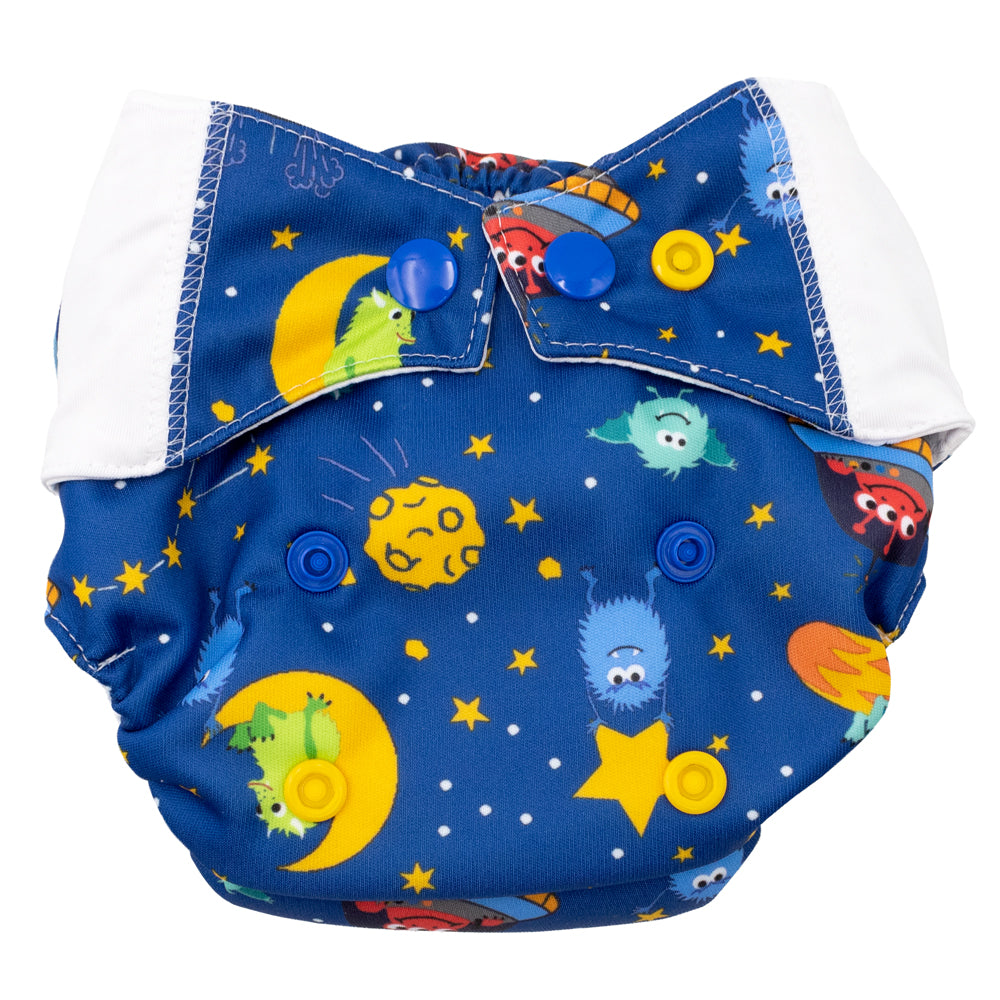 Mommy Mouse - Komplettwindel (AIO) - All in One Stoffwindel - Newborn (2,5-7 kg) - Design Monster