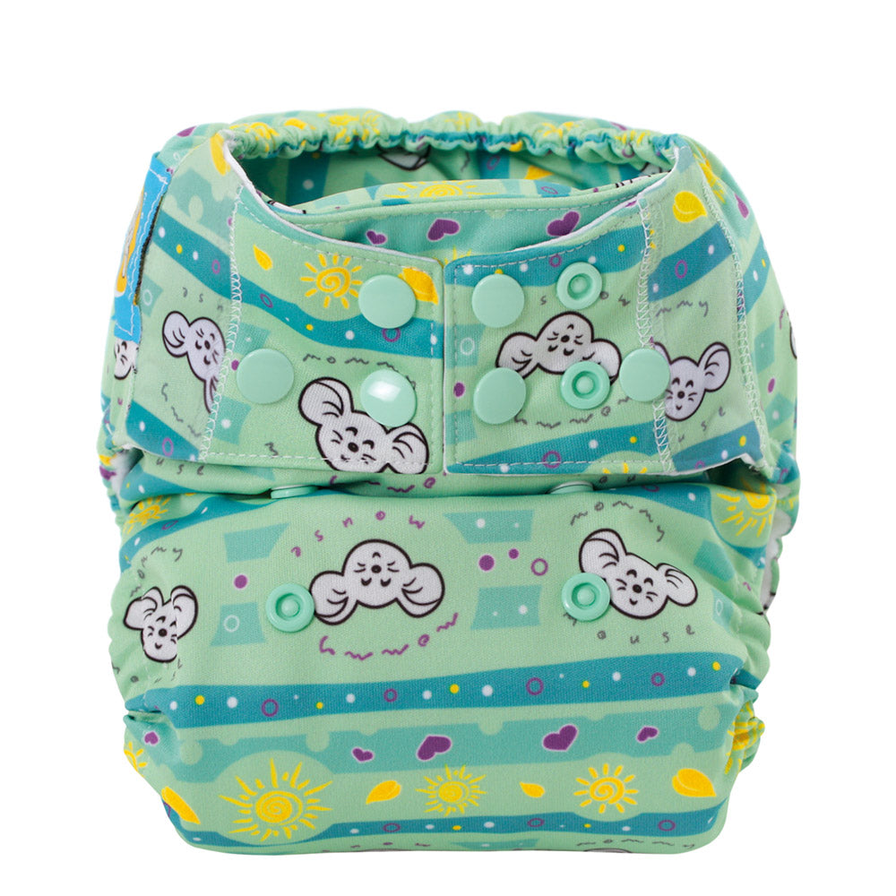 Mommy Mouse AIO (All in One) Stoffwindel - One Size (6-16kg) - Sunshine