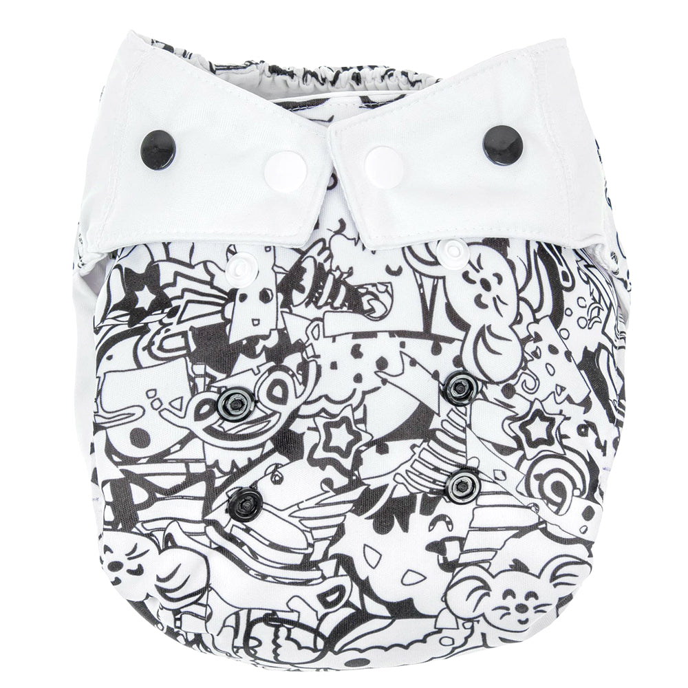 Mommy Mouse - Überhose mit extra weichem Beinabschluss - One Size - Black