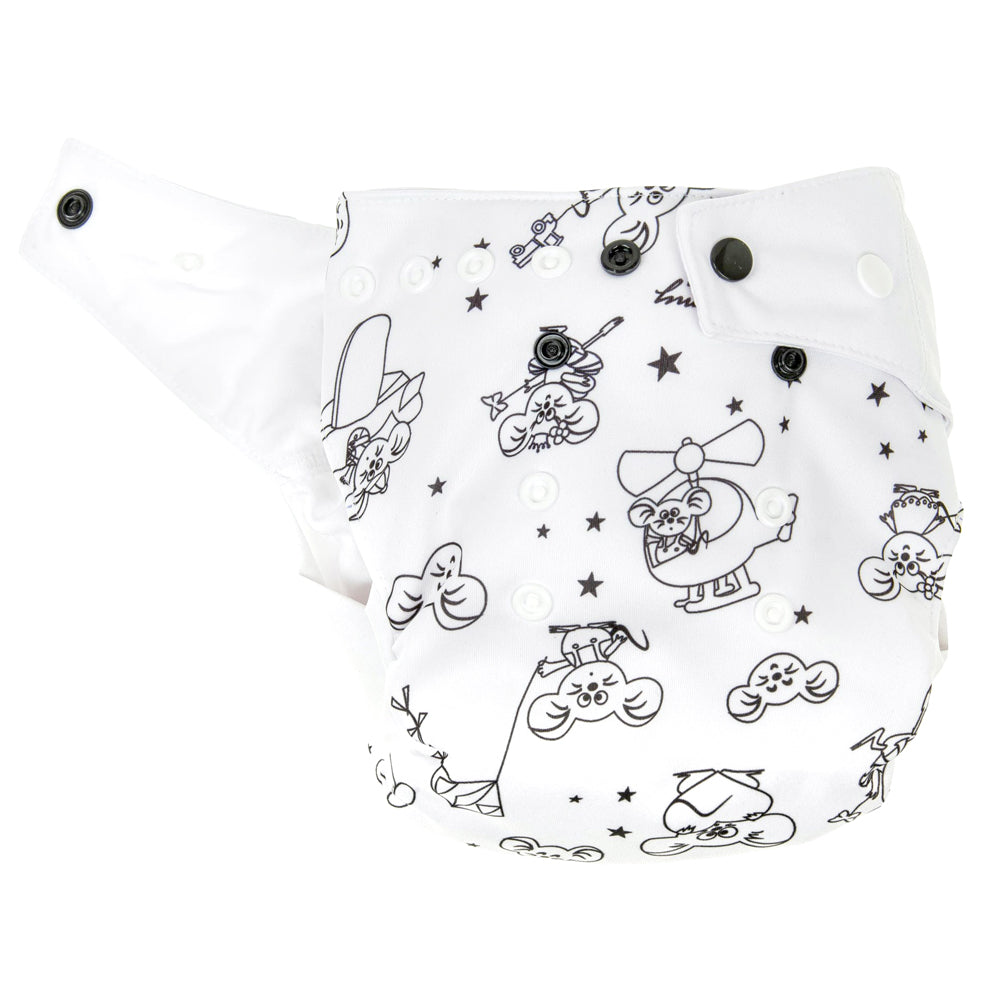 Mommy Mouse - SIO-Überhose (weiche Beinbündchen) - One Size - White