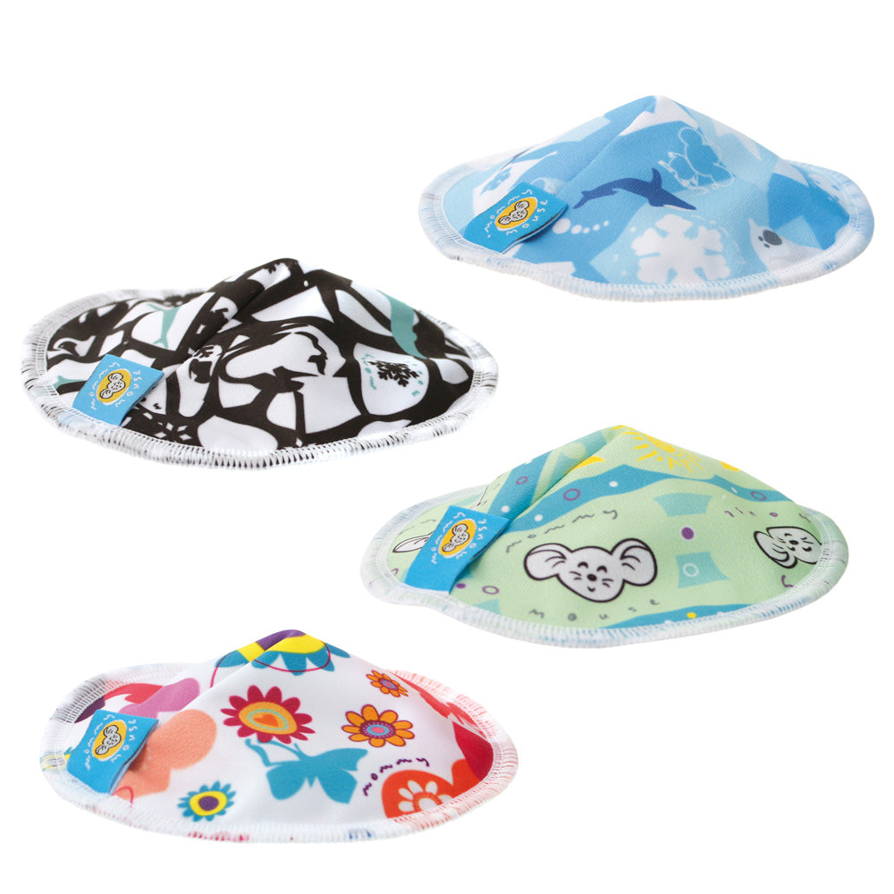 Mommy Mouse - waschbare Stilleinlagen aus Stoff (Bio-Baumwolle) - (2 Stk)