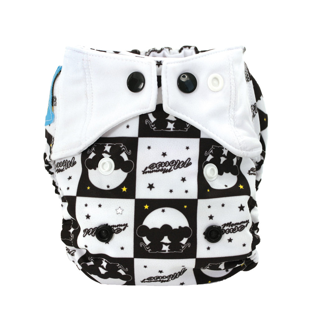 MommyMouse Überhosen (Newborn, One Size, XL) - Luna - Stoffwindel Überhosen, Prefolds, Windelhose, Windelüberhose, Stoffwindelüberhose (Druckies)