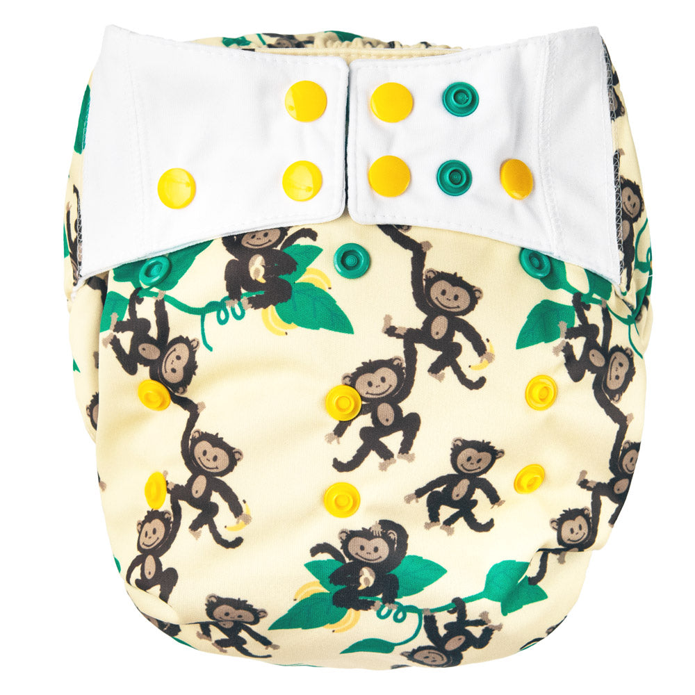 Mommy Mouse Stoffwindel Überhosen - Größen - Newborn, Onesize, XL - Affen