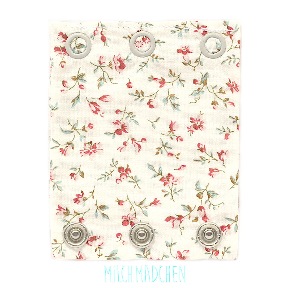 Milchmädchen - Bodyerweiterung (Bodyverlängerung) - Blumen Bunt - Luxus Qualität, beste Stoffe - 100% Bio-Baumwolle