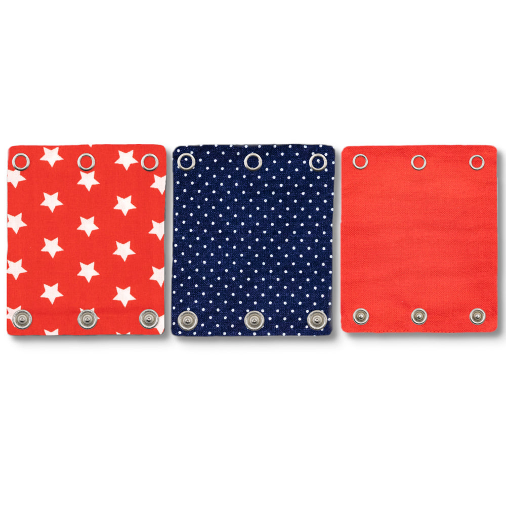 Milchmädchen - Bodyerweiterung/-verlängerung - in tollen Designs - 3 Stück in 3 Druckknopfgrößen