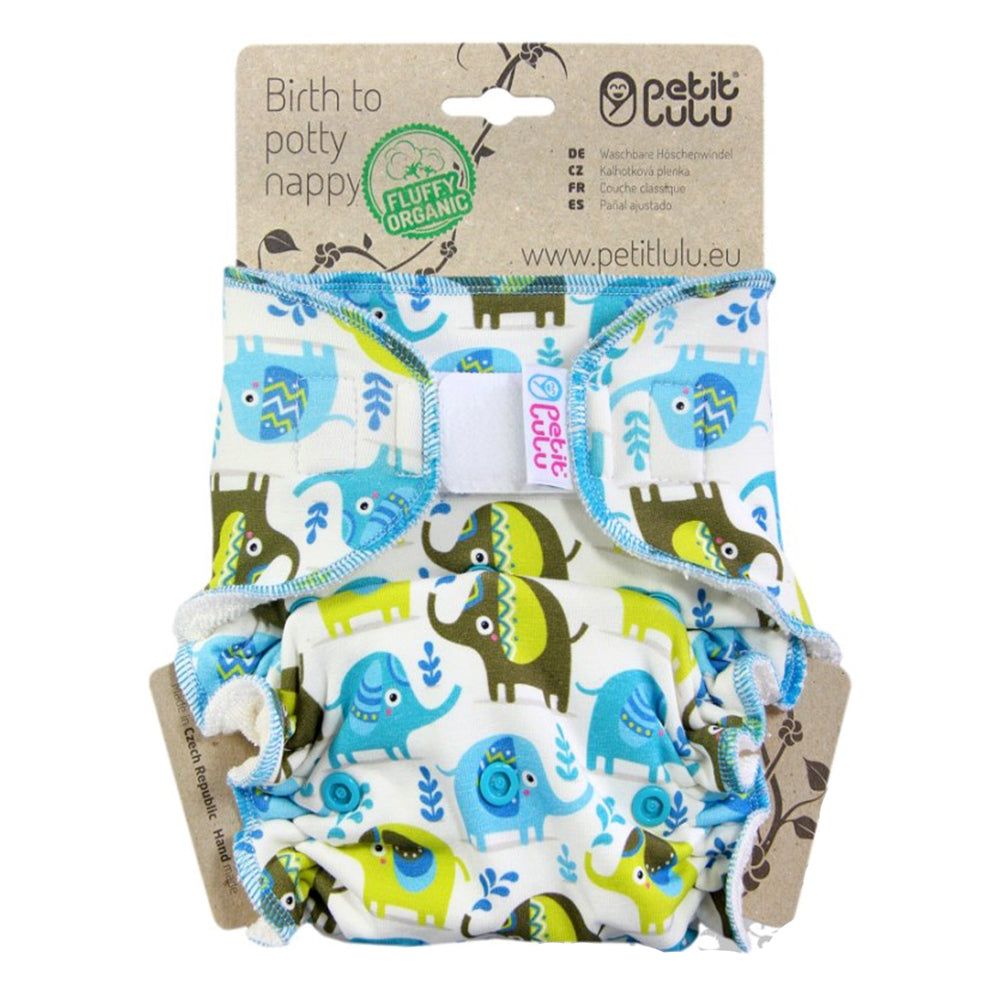 Petit Lulu - Höschenwindel "Fluffy Organic" - One Size (4-15 kg) mit langer Saugeinlage
