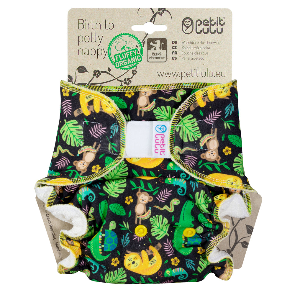 Petit Lulu - Höschenwindel "Fluffy Organic" - One Size (4-15 kg) mit langer Saugeinlage