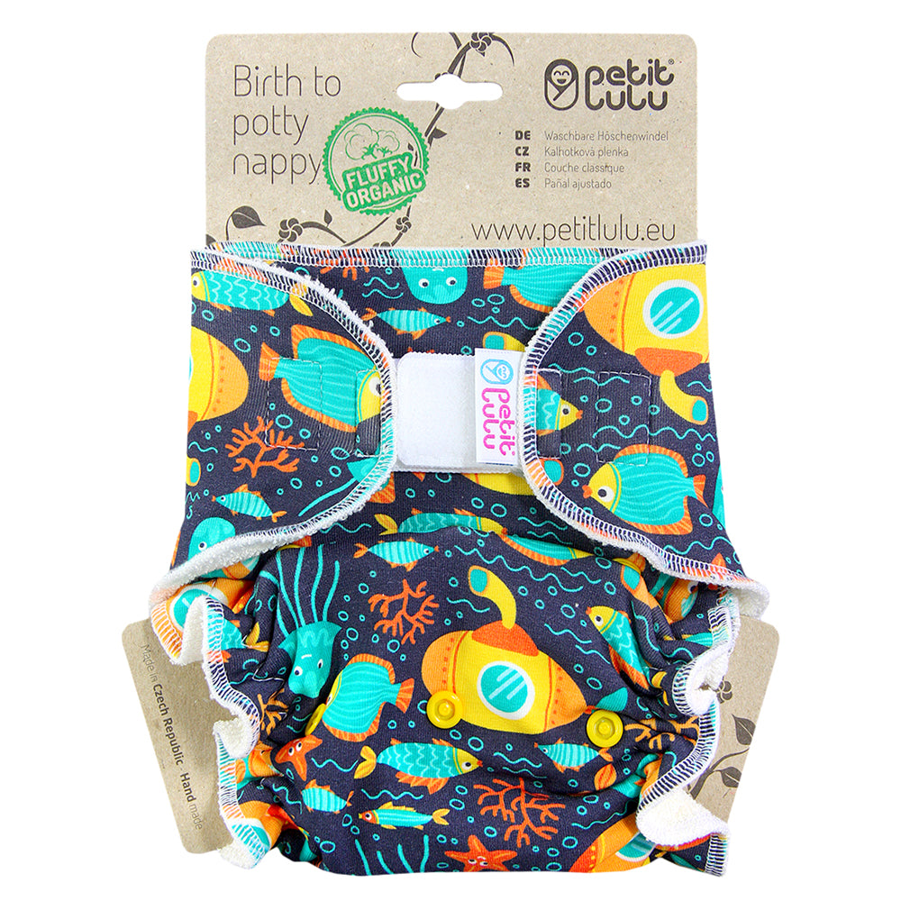 Petit Lulu - Höschenwindel "Fluffy Organic" - One Size (4-15 kg) mit langer Saugeinlage