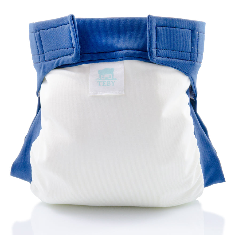 Culla di Teby - "Soft Touch" Überhose - Schwimmwindel - (EINZELN) - Weiß & Blau