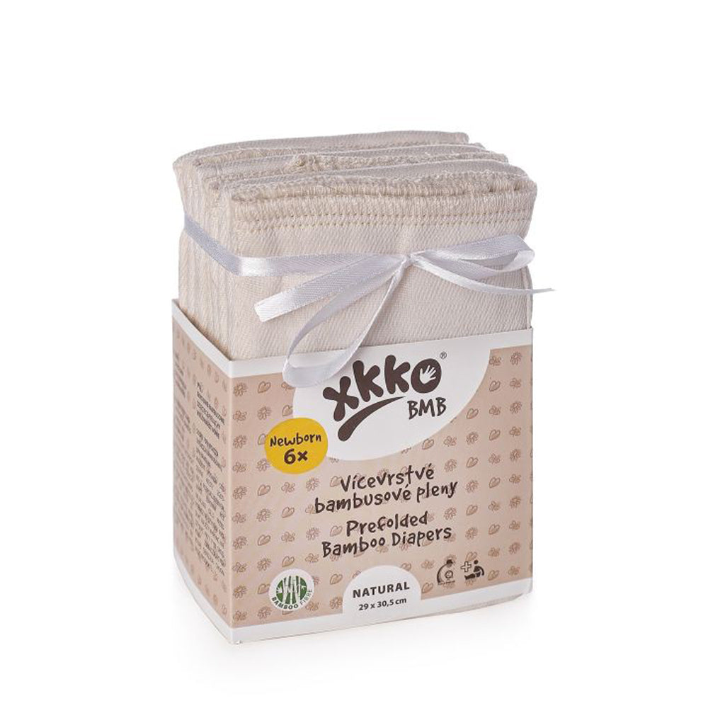 XKKO - BMB Prefolds - Bambusviskose - 6 Stück - versch. Größen