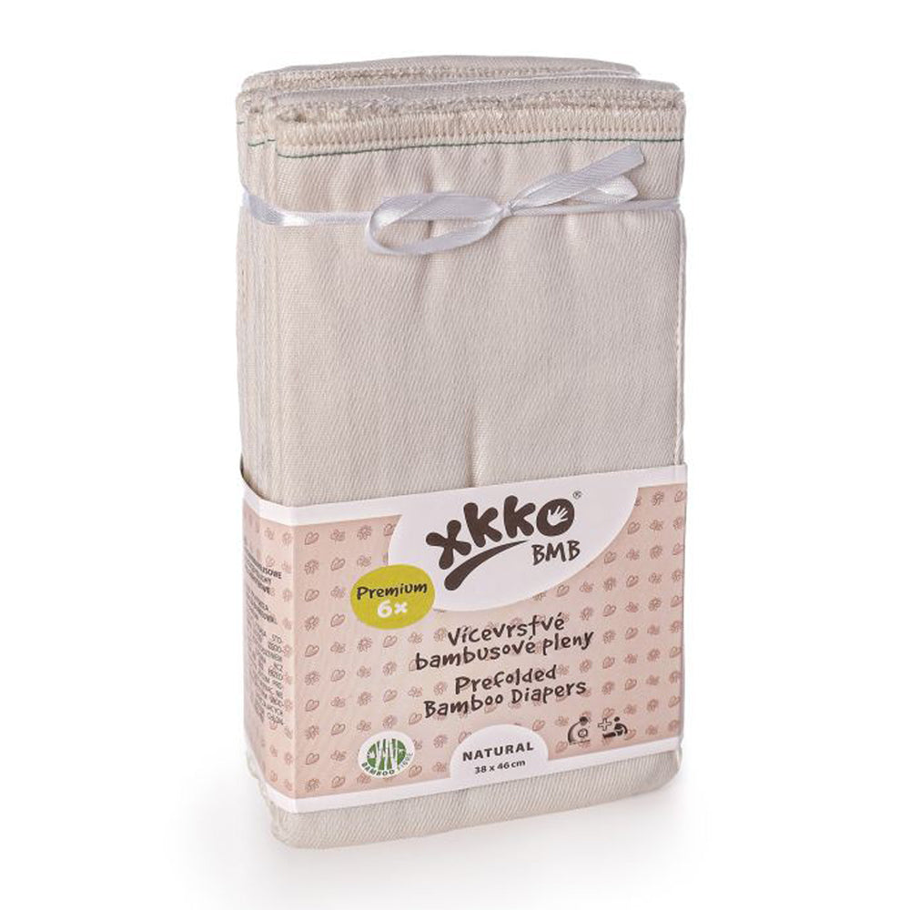 XKKO - BMB Prefolds - Bambusviskose - 6 Stück - versch. Größen