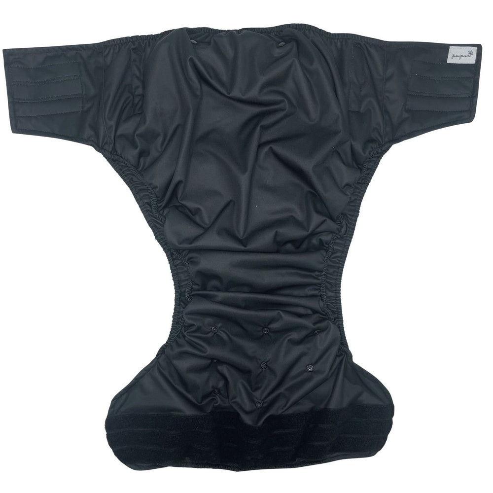 Pupus - Wiederverwendbare Stoffwindel für Erwachsene (mit Saugeinlage) - Schwarz