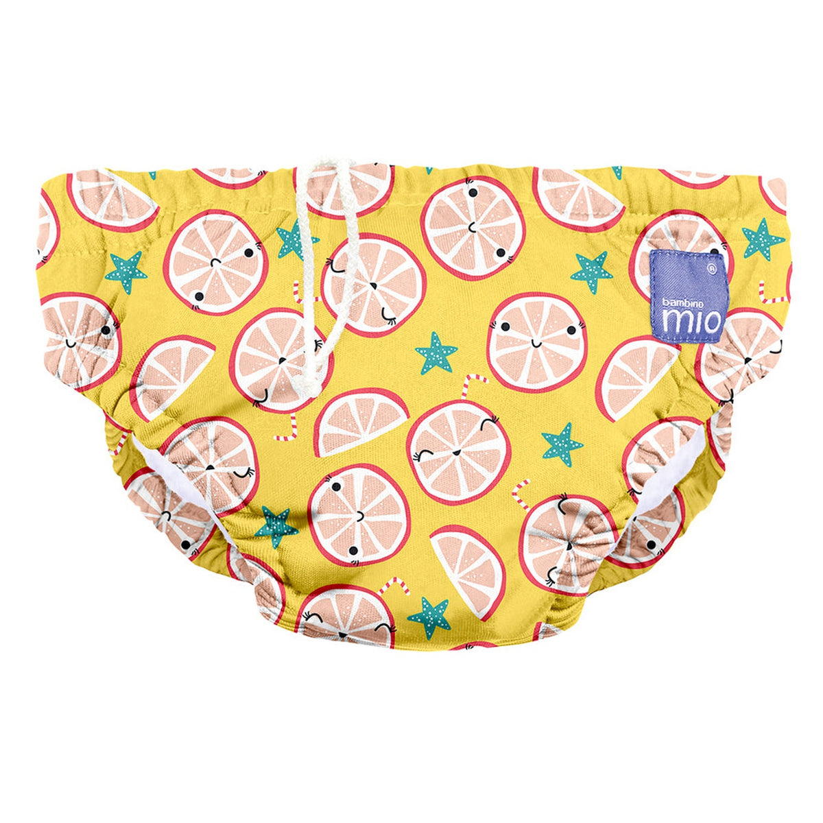 Bambino Mio waschbare Schwimmwindel im Design Cool Citrus (gelb mit Orangenscheiben), Größen S bis XL