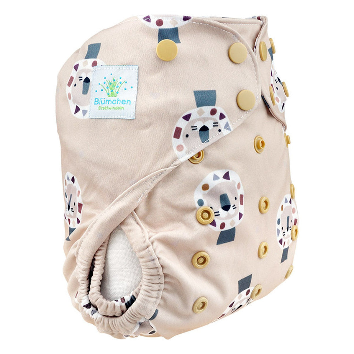 Blümchen Eco Shell 2in1 Überhose mit Druckknöpfen, One Size (3–16 kg) im Design Cozy Lion – Ansicht 2