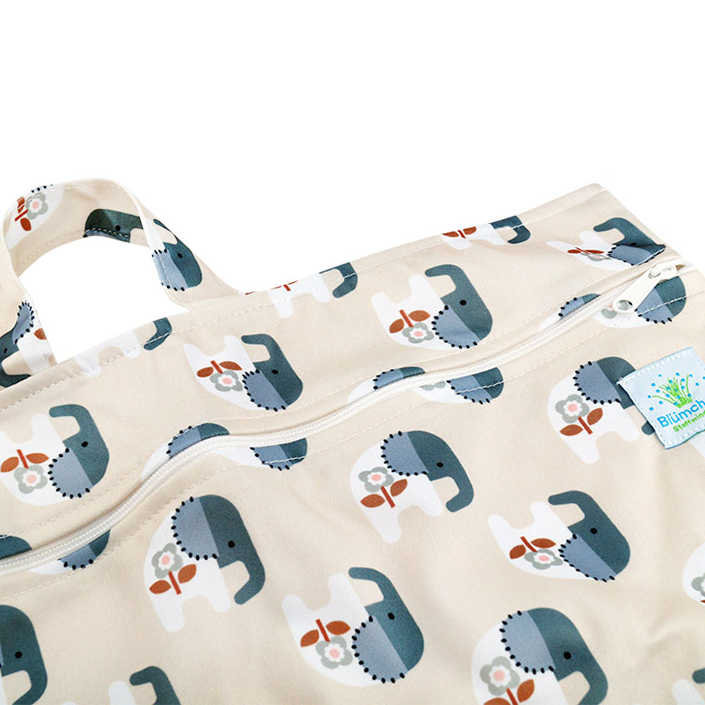 Blümchen Hanging Nappy Pail, hängender Windelsack Gr. XL (40 × 66 cm) – im Design Elefant