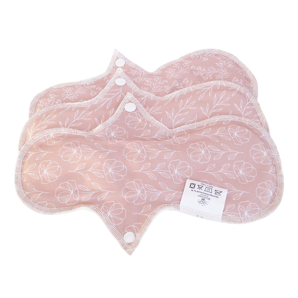 Blümchen auslaufsichere Stoffbinde Floral Rosenholz aus Bio-Baumwolle und Hanf, 3 Stück – Ansicht 6