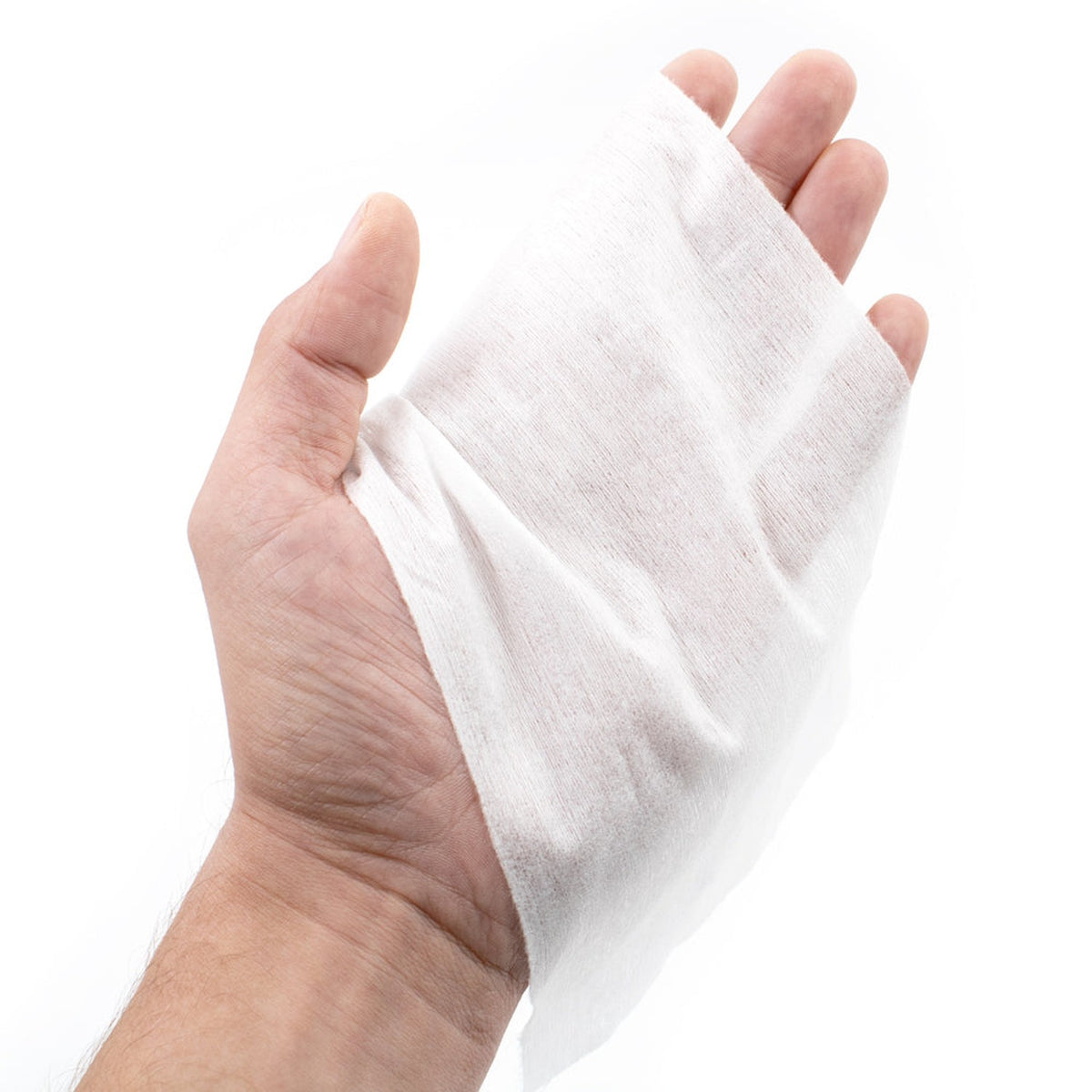 Blümchen Windelvlies 14 × 30 cm, 100 Blatt, in der Hand