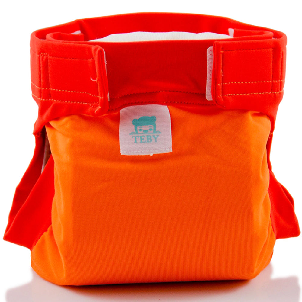 Culla di Teby „Soft Touch“ Überhose und Schwimmwindel im Design Orange, Rückseite