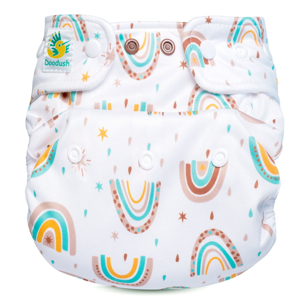 Doodush Überhose V2.0 mit Laschen im Design Boho Rainbow, Größe One Size